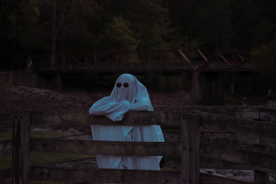 Scary Ghost on Fence
